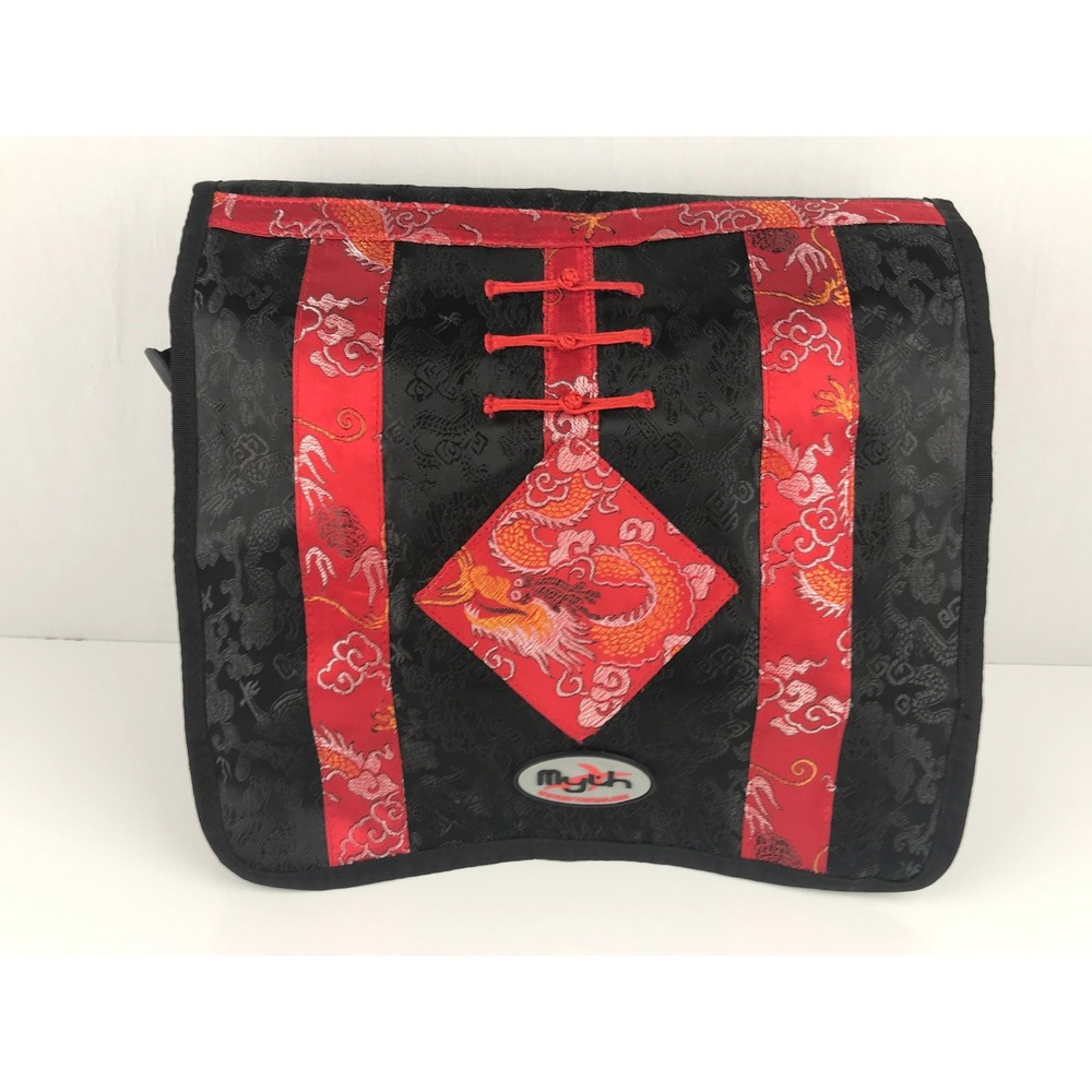Mythwear Messenger Bag Black Red Dragon Print Crossbody PLEASE READ DESCRIPTION - Picture 3 of 16